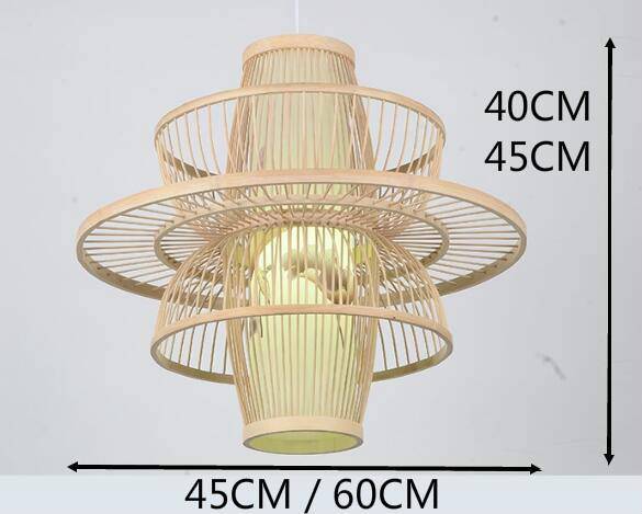 Suspension design en cage en bambou Farmhouse - vue 5 sur 6