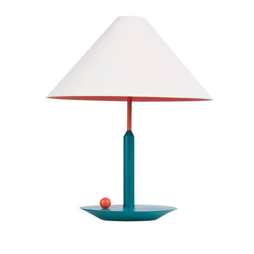 Lampe à poser moderne LED avec abat-jour conique blanc - vue 9 sur 8