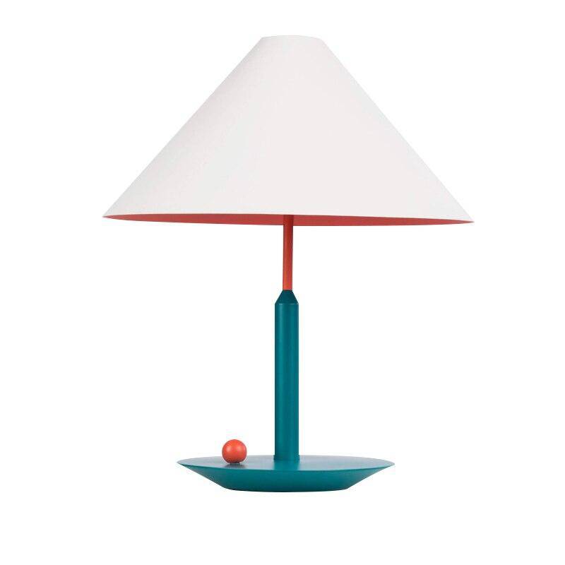 Lampe à poser moderne LED avec abat-jour conique blanc - vue 8 sur 8
