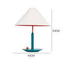 Lampe à poser moderne LED avec abat-jour conique blanc