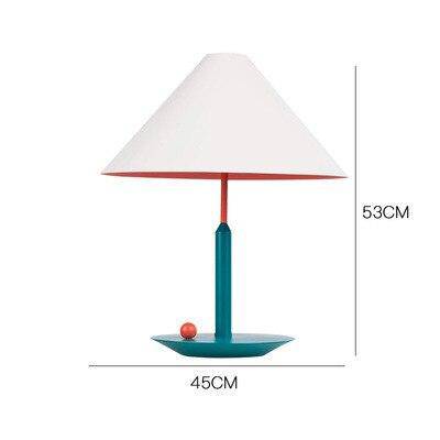Lampe à poser moderne LED avec abat-jour conique blanc - vue 7 sur 8
