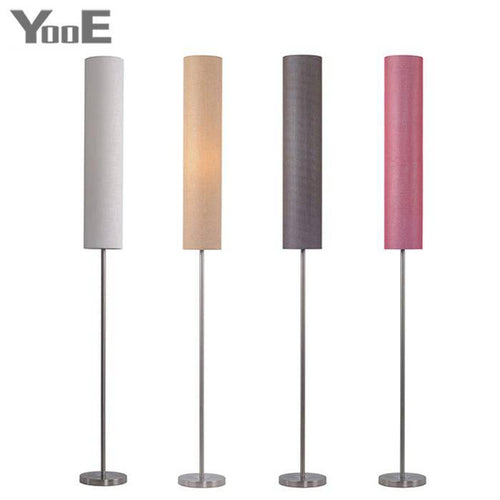 Lampadaire avec abat-jour en tube de tissu coloré - vue 3 sur 3