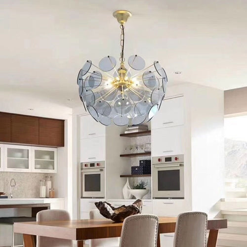 Lustre moderne en forme de dent de lion en verre Nahia - vue 5 sur 9