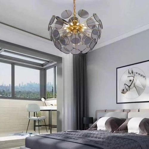 Lustre moderne en forme de dent de lion en verre Nahia - vue 6 sur 9