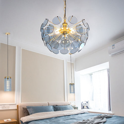 Lustre moderne en forme de dent de lion en verre Nahia - vue 4 sur 9