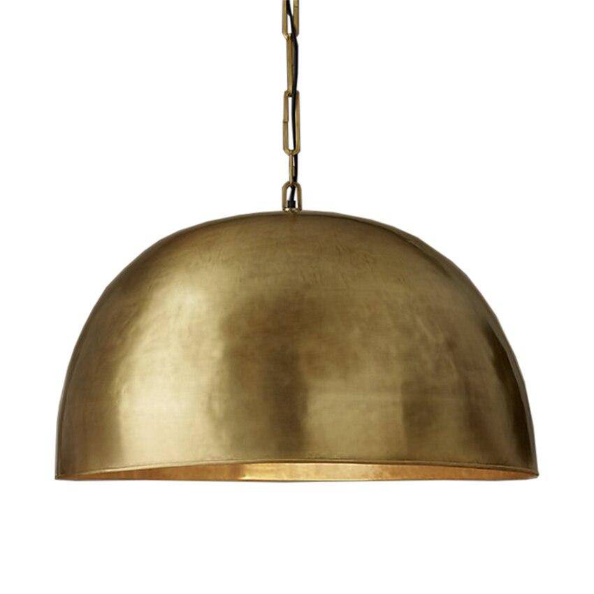 Suspension design LED avec abat-jour en métal doré style Mushroom - vue 4 sur 4