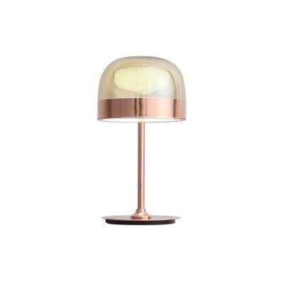 Lampe à poser design LED en métal avec abat-jour en verre style Mushroom - vue 5 sur 10