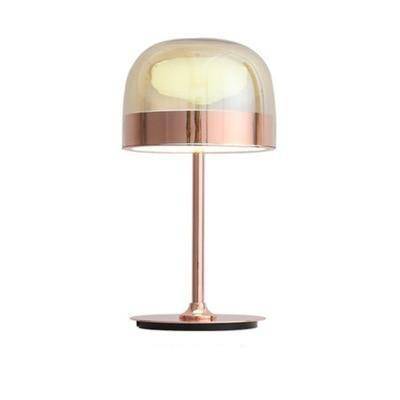 Lampe à poser design LED en métal avec abat-jour en verre style Mushroom - vue 9 sur 10