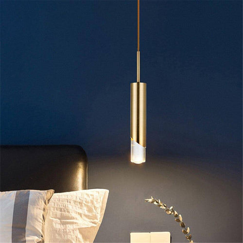Suspension design LED avec cylindre en métal style Luxury - vue 4 sur 10