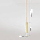 Suspension design LED avec cylindre en métal style Luxury