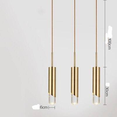 Suspension design LED avec cylindre en métal style Luxury - vue 5 sur 10
