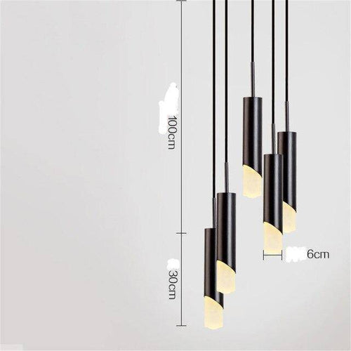 Suspension design LED avec cylindre en métal style Luxury - vue 7 sur 10