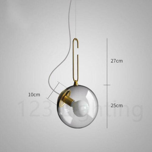 Suspension design à LED boule en verre et métal Light - vue 7 sur 6