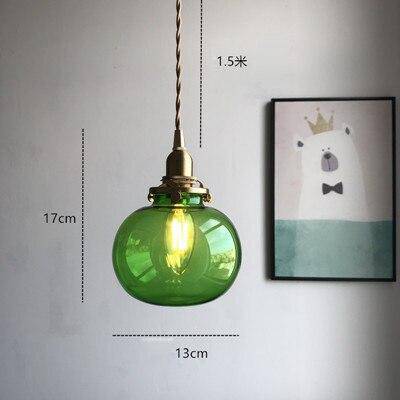 Suspension design LED en verre coloré style Jiamen - vue 5 sur 6