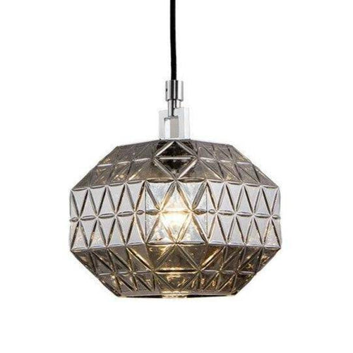 Suspension rétro LED en verre aux motifs Luxury - vue 6 sur 5
