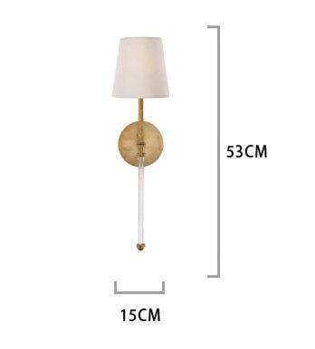 Applique murale LED barre et abat-jour en tissu Traditional - vue 5 sur 6