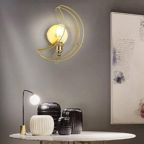 Applique murale design LED en métal style Moon - vue 3 sur 4