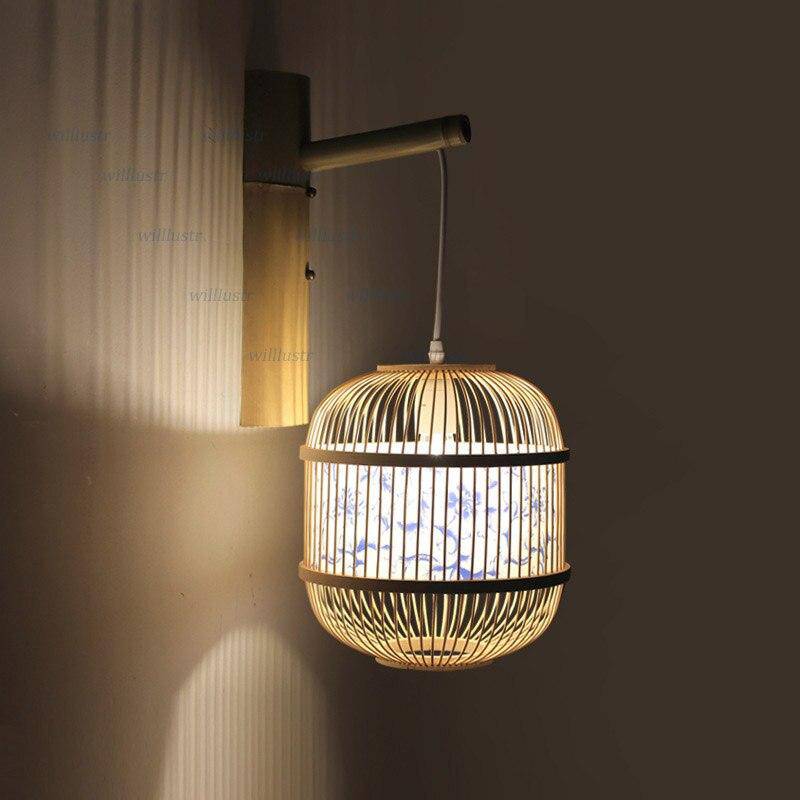 Applique suspendue en bambou style japonais Vintage - vue 3 sur 5