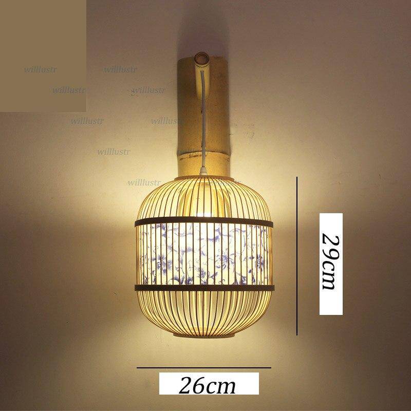 Applique suspendue en bambou style japonais Vintage - vue 4 sur 5