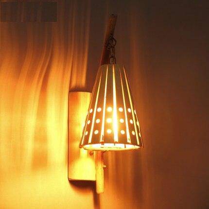 Applique en bambou style vintage à LED - vue 4 sur 4