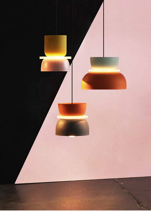 Suspension design arrondi coloré en métal Modern - vue 6 sur 18