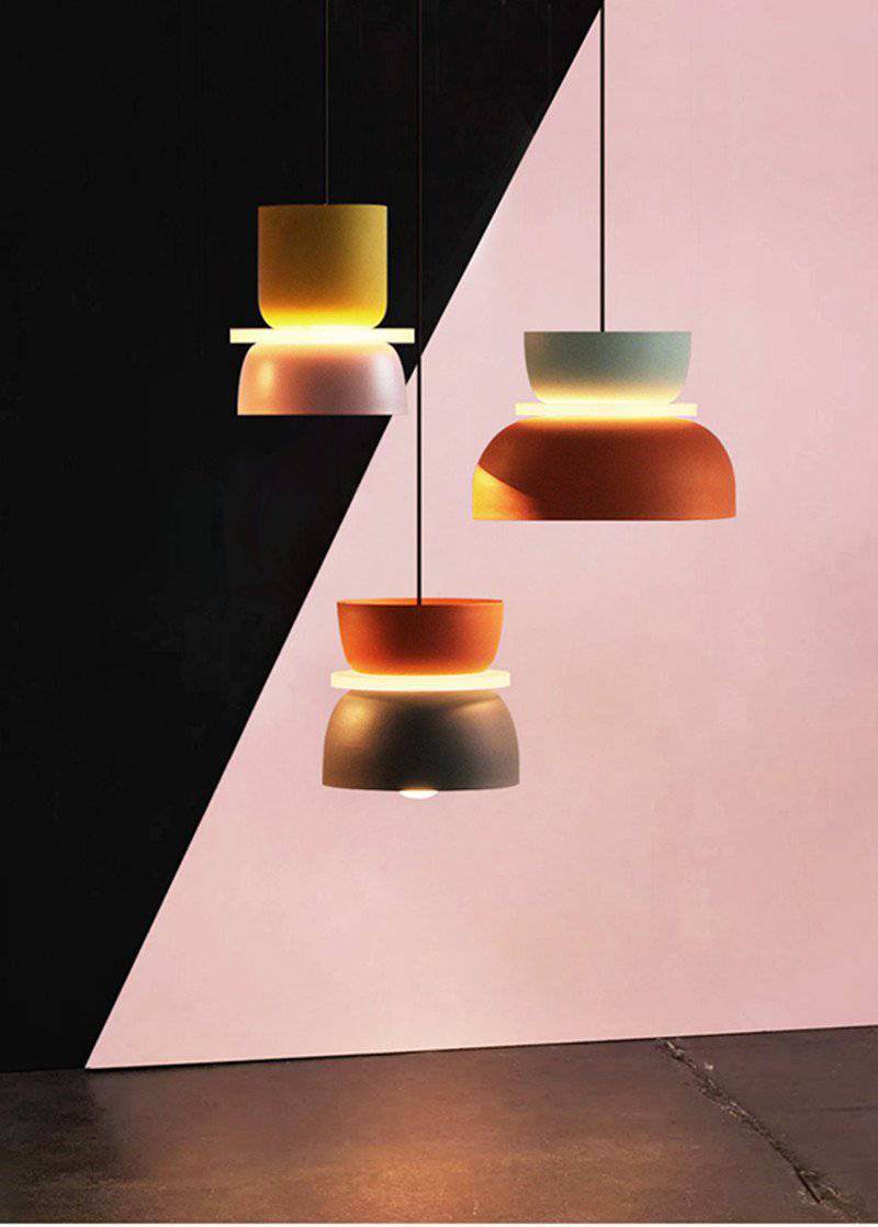 Suspension design arrondi coloré en métal Modern - vue 5 sur 18