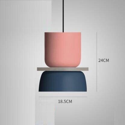 Suspension design arrondi coloré en métal Modern - vue 4 sur 18