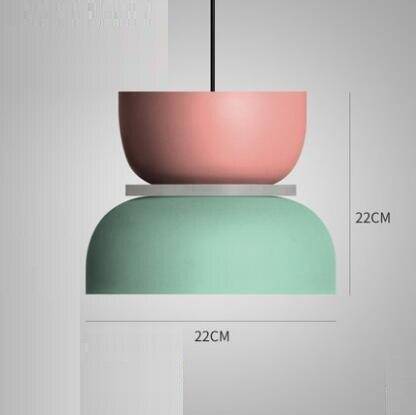 Suspension design arrondi coloré en métal Modern - vue 12 sur 18