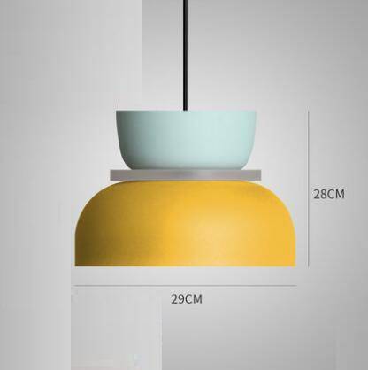 Suspension design arrondi coloré en métal Modern - vue 7 sur 18