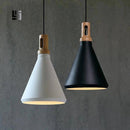 Suspension conique en aluminium et bois Nordic