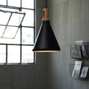 Suspension conique en aluminium et bois Nordic