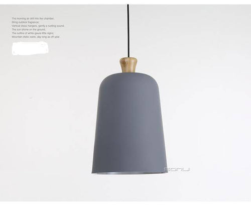 Suspension de plusieurs formes en aluminium et bois - vue 5 sur 7