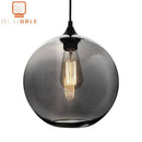 Suspension boule en verre coloré ou fumé Blubble