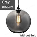 Suspension boule en verre coloré ou fumé Blubble