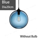 Suspension boule en verre coloré ou fumé Blubble