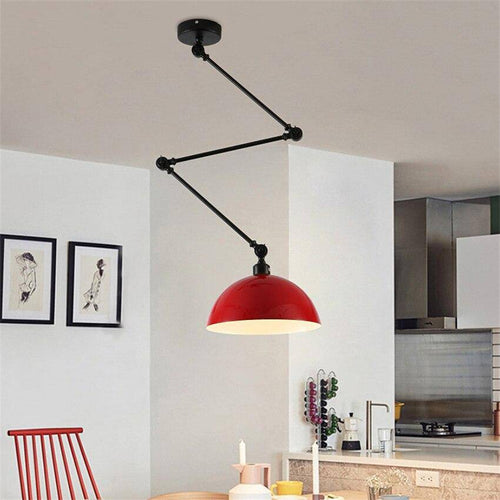 Plafonnier LED design à bras articulé et abat-jour coloré Macaron - vue 5 sur 11