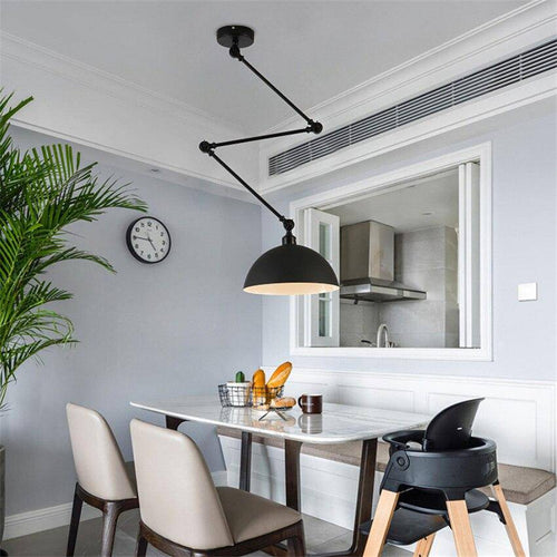 Plafonnier LED design à bras articulé et abat-jour coloré Macaron - vue 6 sur 11