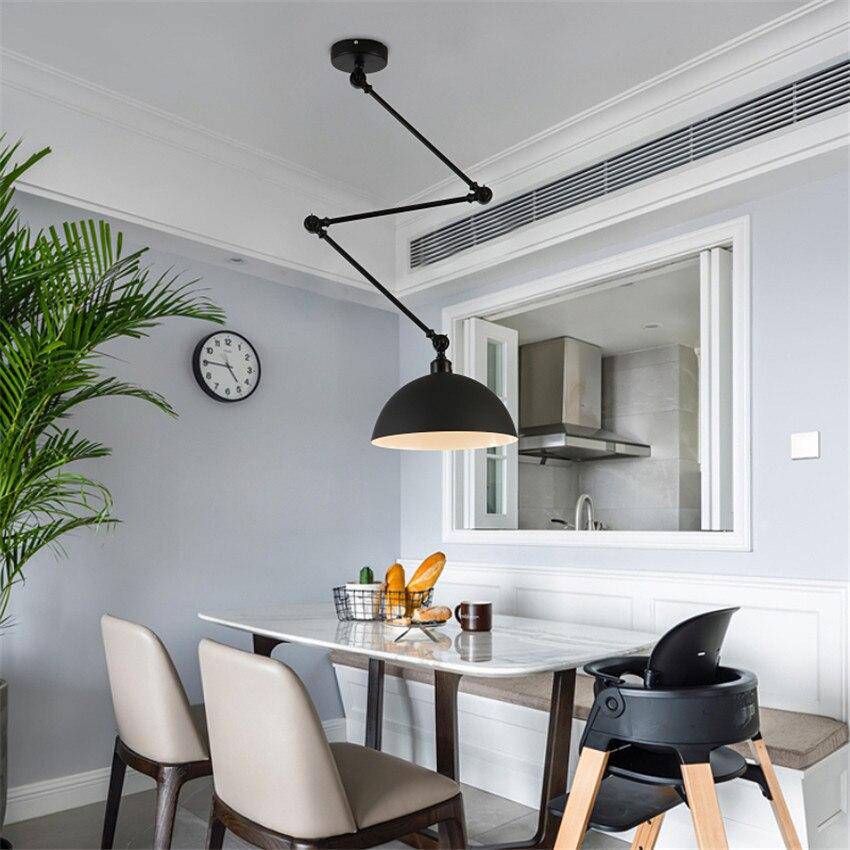 Plafonnier LED design à bras articulé et abat-jour coloré Macaron - vue 5 sur 11