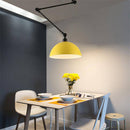 Plafonnier LED design à bras articulé et abat-jour coloré Macaron