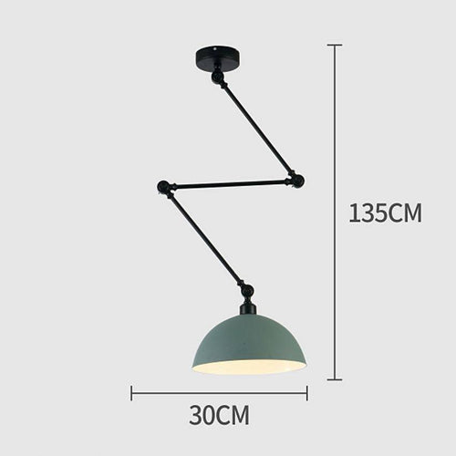 Plafonnier LED design à bras articulé et abat-jour coloré Macaron - vue 9 sur 11
