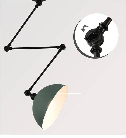 Plafonnier LED design à bras articulé et abat-jour coloré Macaron - vue 8 sur 11