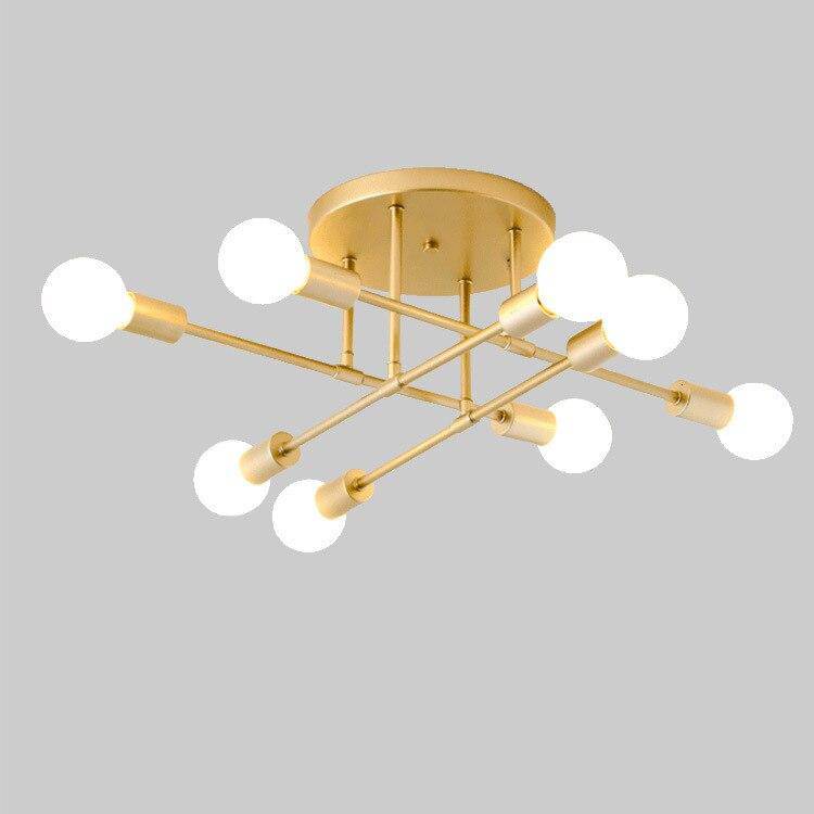 Plafonnier design en métal à plusieurs lampes Rod - vue 3 sur 11
