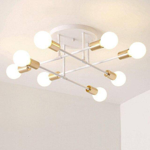 Plafonnier design en métal à plusieurs lampes Rod - vue 10 sur 11