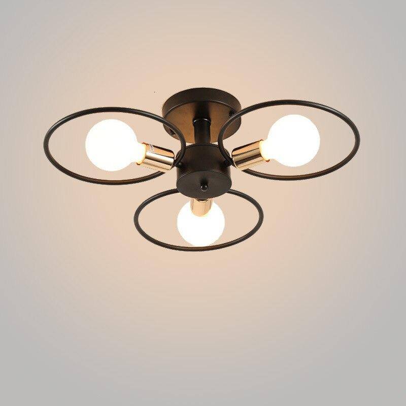 Plafonnier LED avec plusieurs cercles en métal - vue 4 sur 8