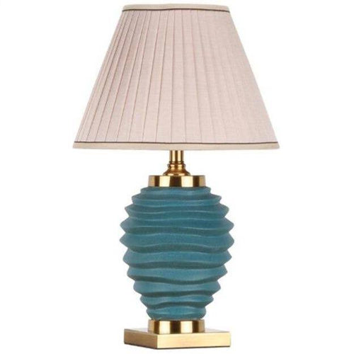 Lampe à poser LED en céramique à vagues Dohia - vue 3 sur 5