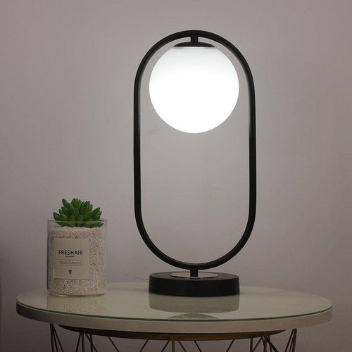Lampe à poser design LED avec anneau en métal et boule en verre Chao - vue 5 sur 5