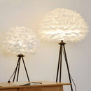 Lampe de chevet à plumes et trépied Father