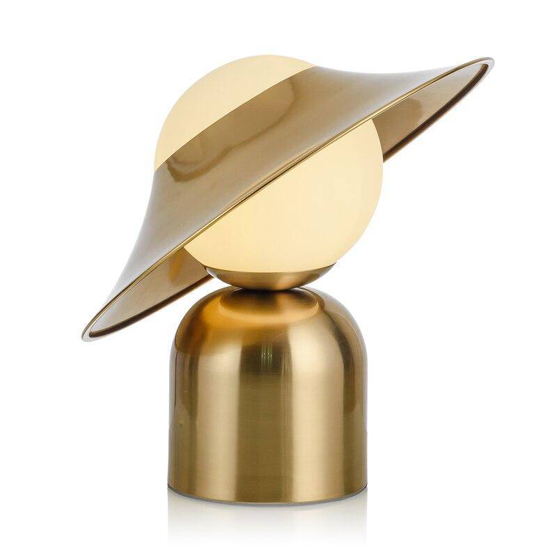 Lampe à poser design LED en métal doré arrondi Octavia - vue 4 sur 4