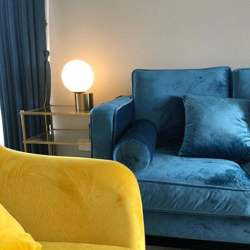 Lampe de chevet doré avec boule en verre Nordic - vue 3 sur 4