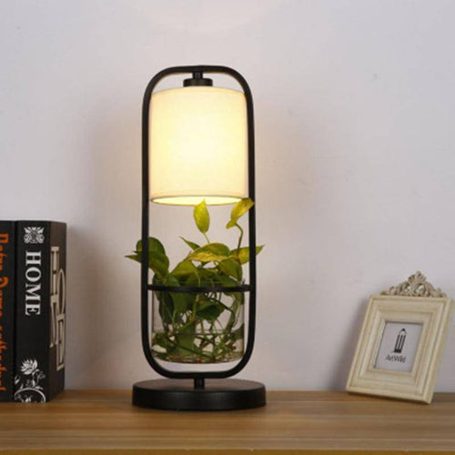Lampe à poser LED avec abat-jour et plante - vue 2 sur 5